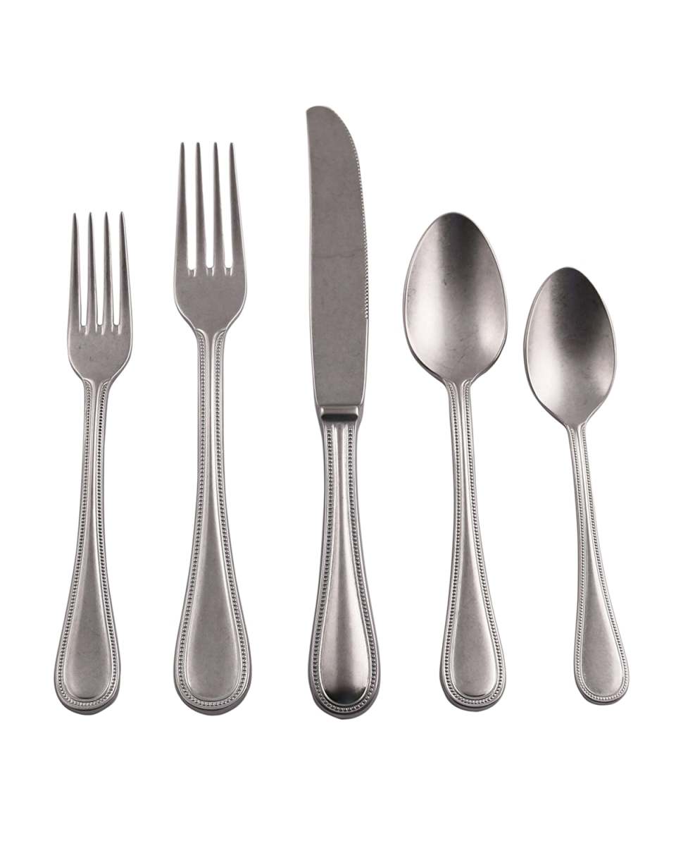 Perla Pewter 5-Piece Flatware Set