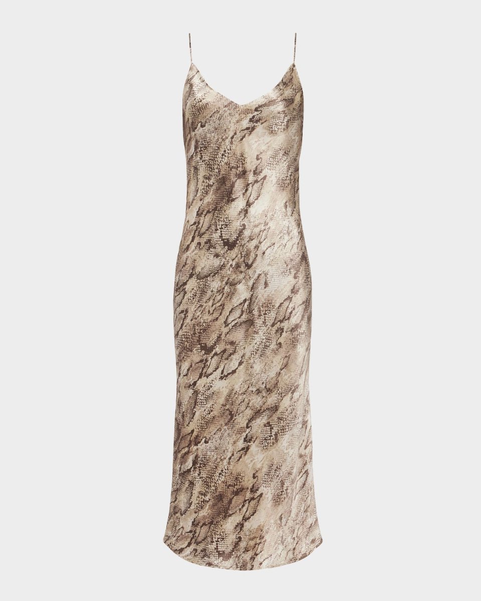 Seridie Snake Mid-Length Slip Dress