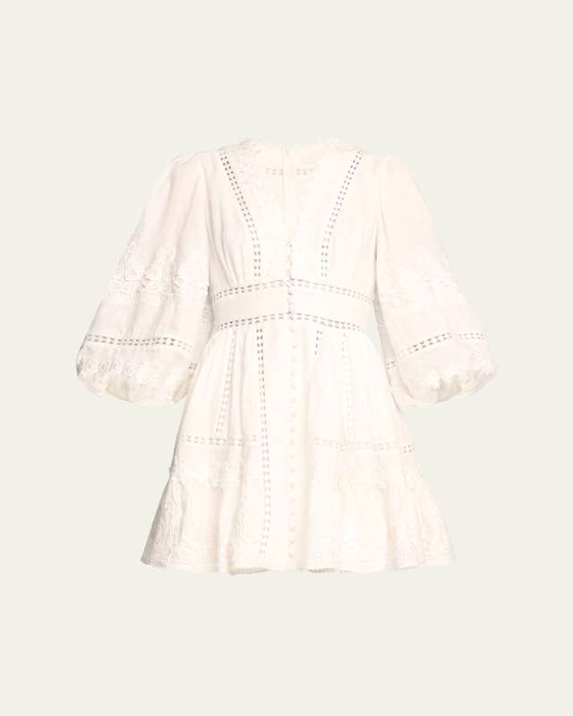 Pop Trimmed Mini Dress