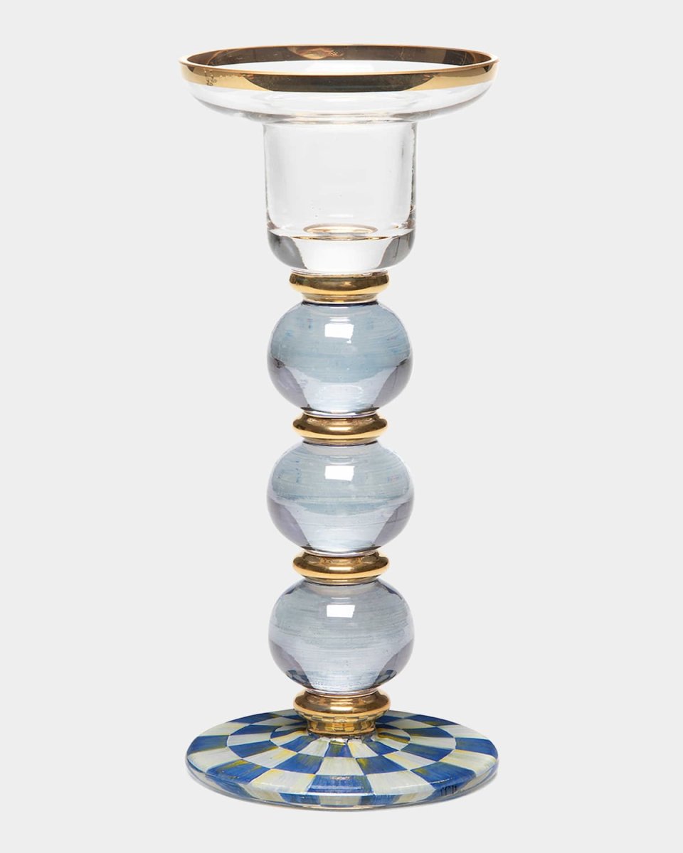 Royal Check Sphere Candlestick - Large
