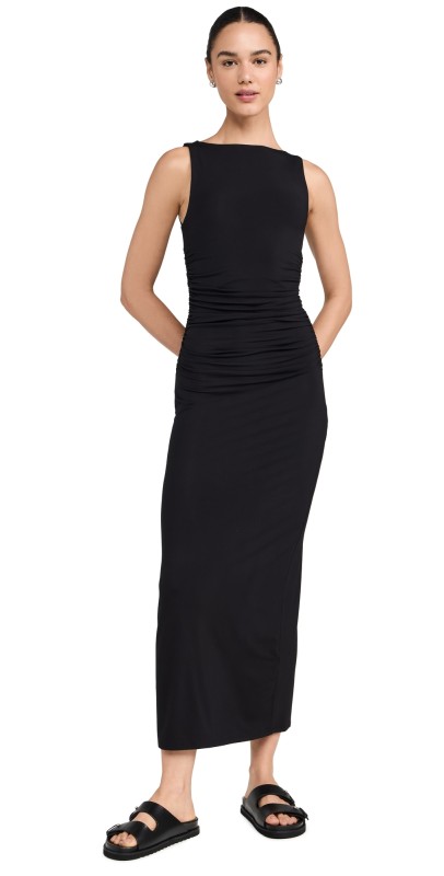 rag & bone Luca Shirred Dress Blk