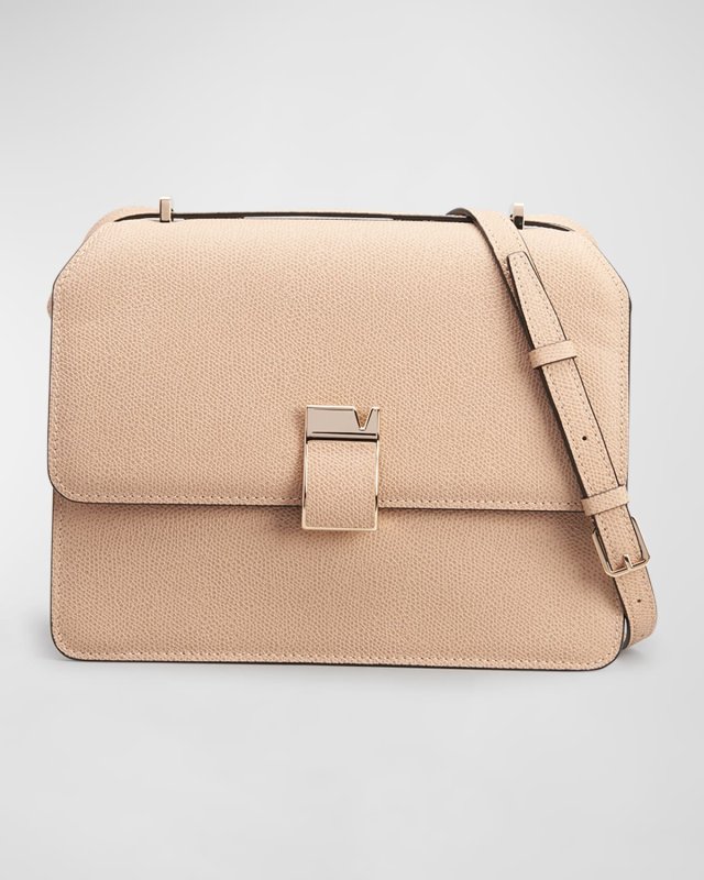 Nola Medium Flap Leather Crossbody Bag