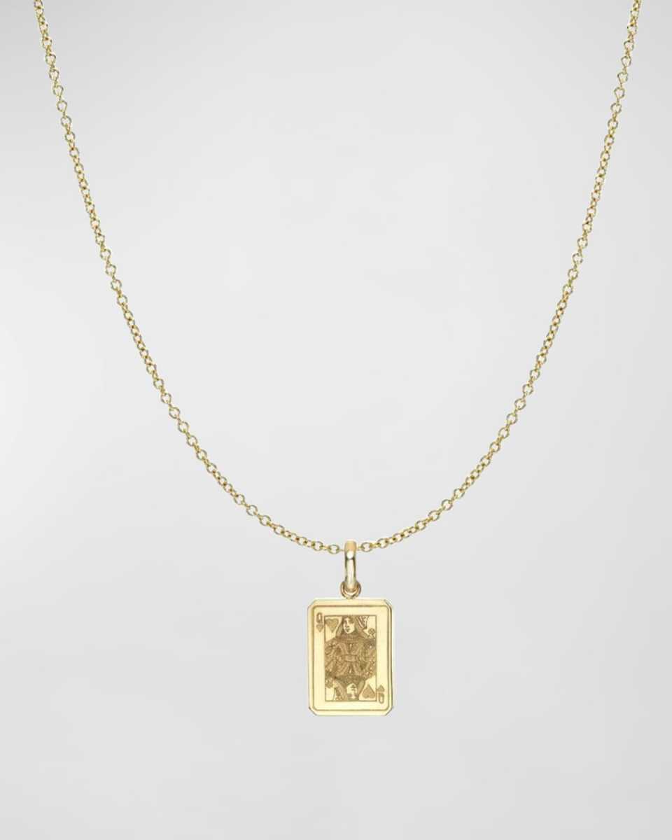 14K Gold Queen of Hearts Pendant Necklace