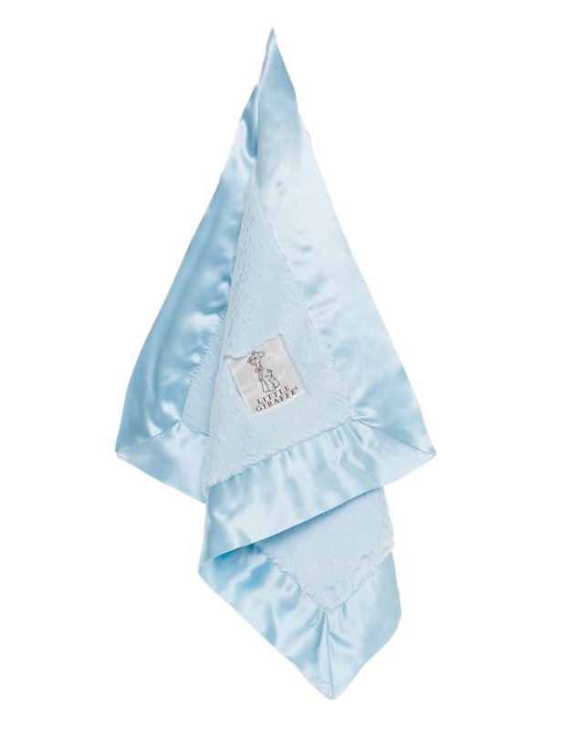 Luxe Solid Plush Baby Blanky with Satin Border