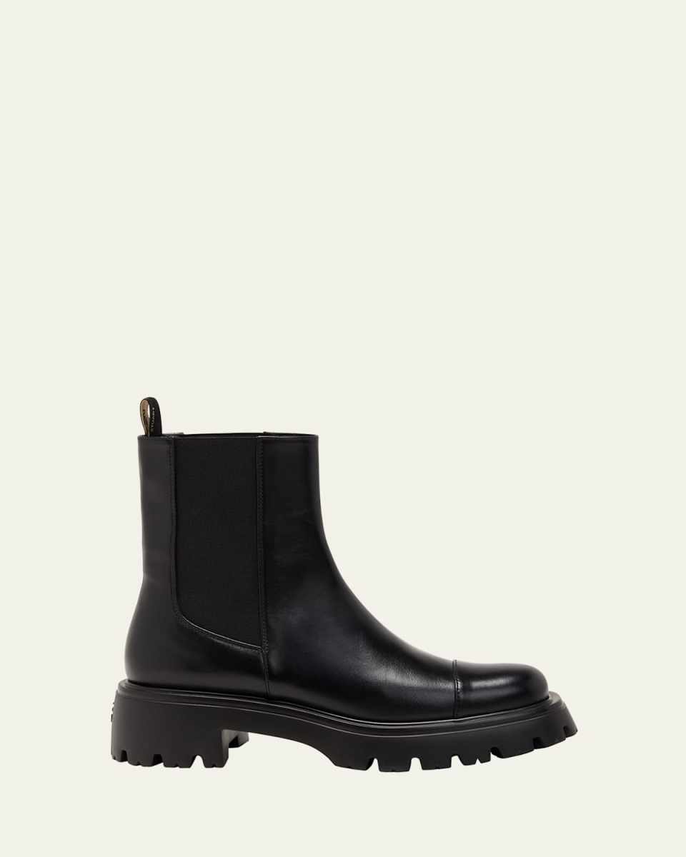 Emerson Cap-Toe Leather Chelsea Boots