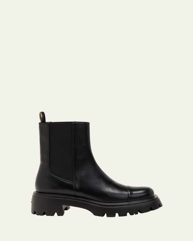 Emerson Cap-Toe Leather Chelsea Boots