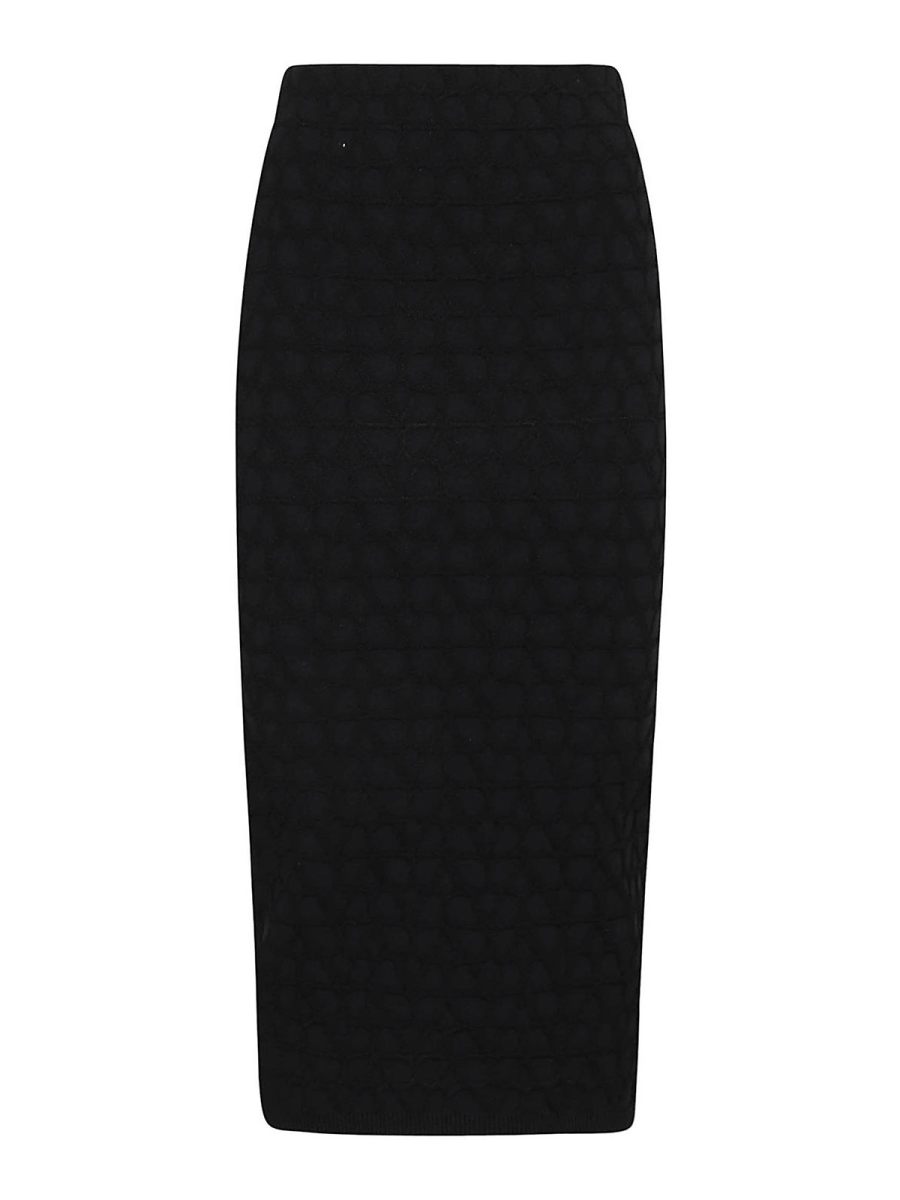 Valentino Garavani Jupe Midi - Noir