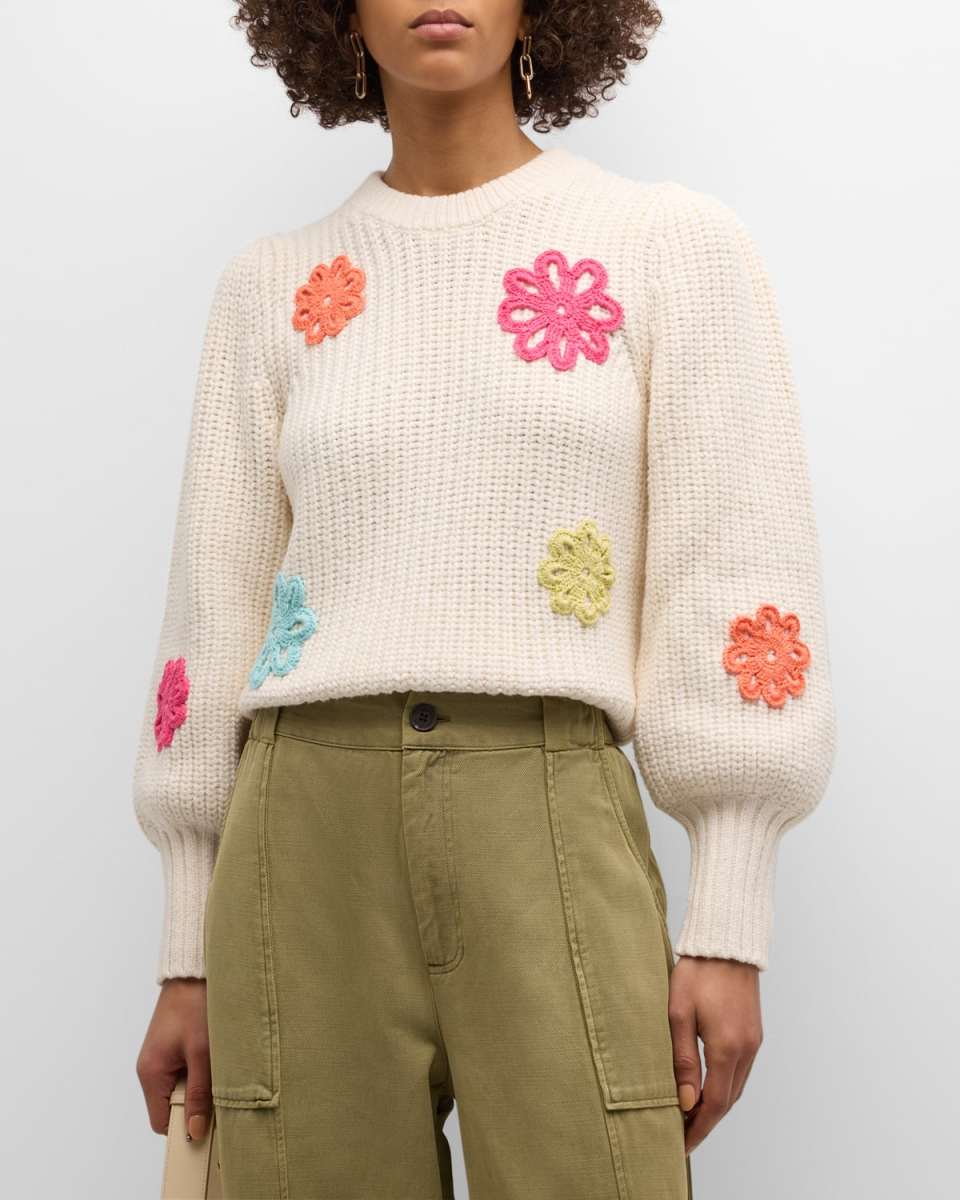 Romy Daisy Embroidered Sweater