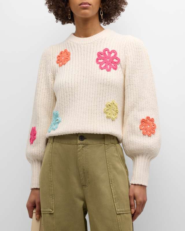 Romy Daisy Embroidered Sweater