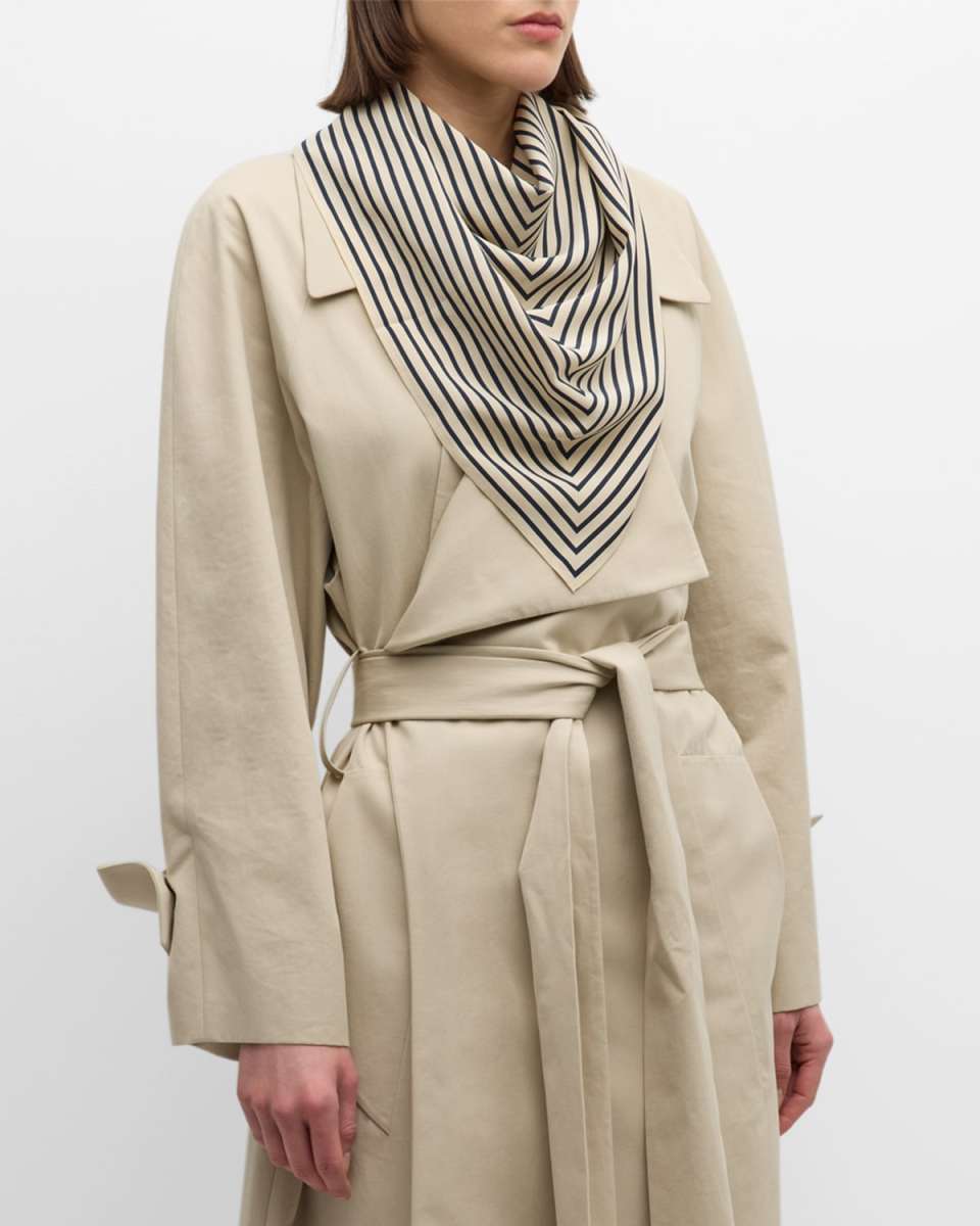 Signature Monogram Cotton-Silk Blanket Scarf