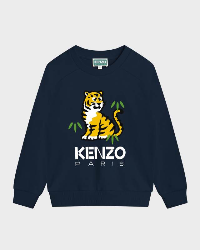 Boy's Logo-Print Tiger Graphic Sweatshirt, Size