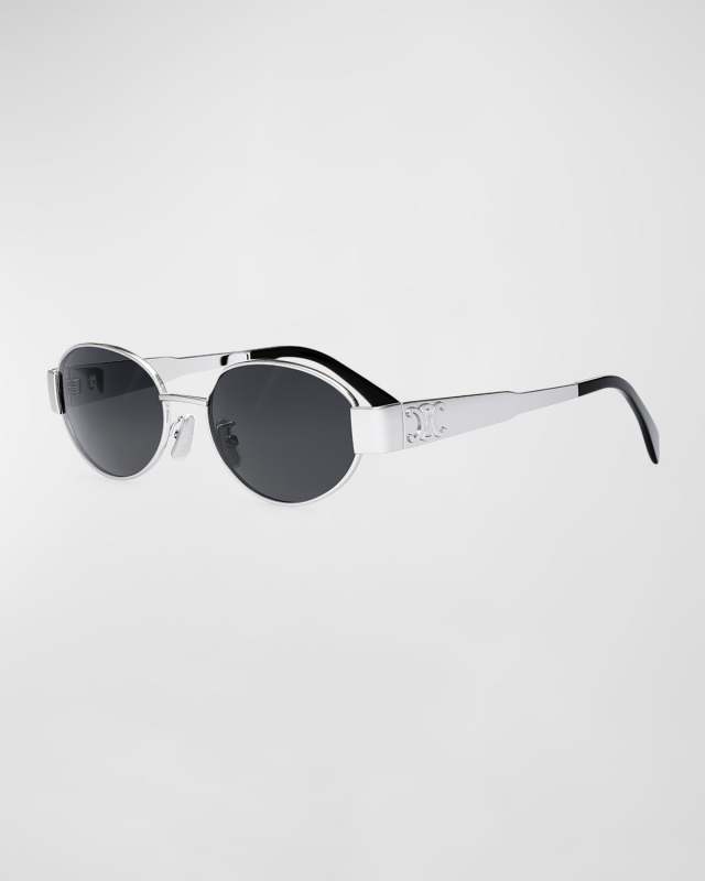 Triomphe Oval Metal Sunglasses