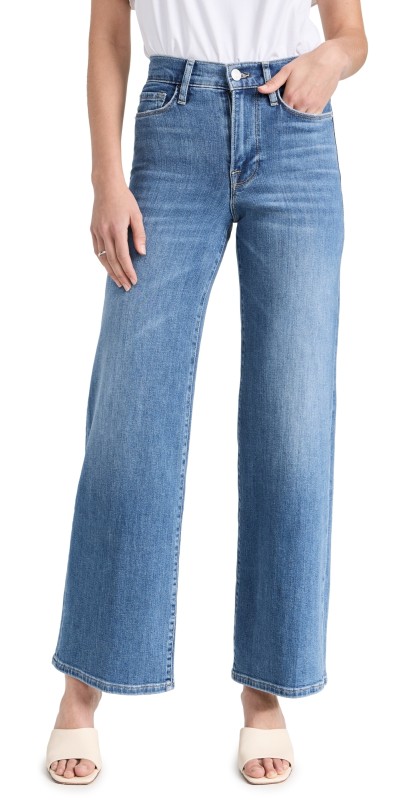 FRAME Le Slim Palazzo Jeans Drizzle