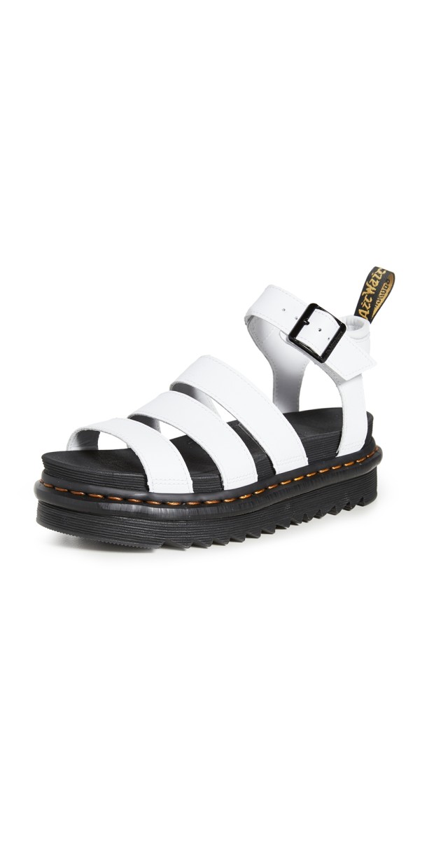 Dr. Martens Blaire Chunky 3 Strap Sandals White Hydro