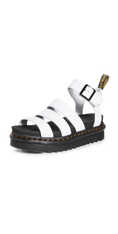 Dr. Martens Blaire Chunky 3 Strap Sandals White Hydro