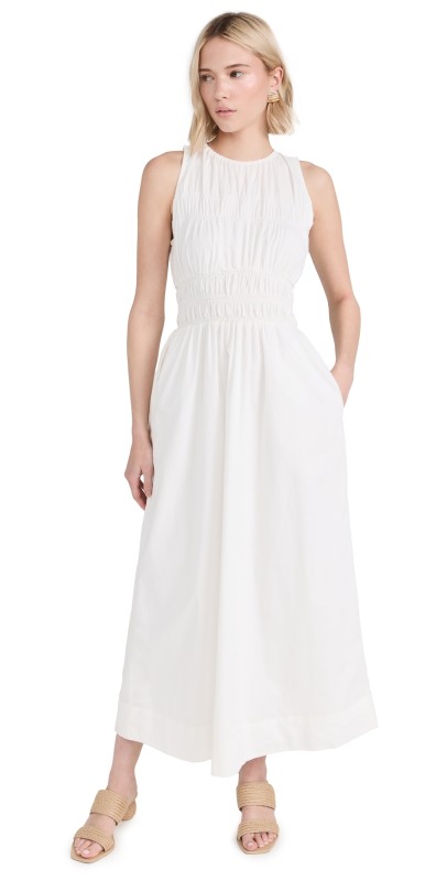 FAITHFULL THE BRAND Solem Midi Dress White