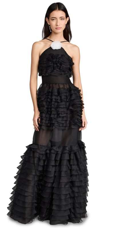 STAUD Florian Dress Black