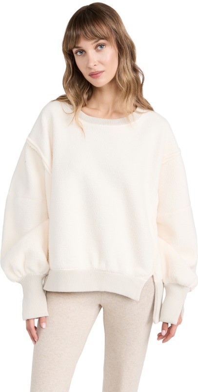 Free People Cozy Camden Pullover VANILLA ICECREAM
