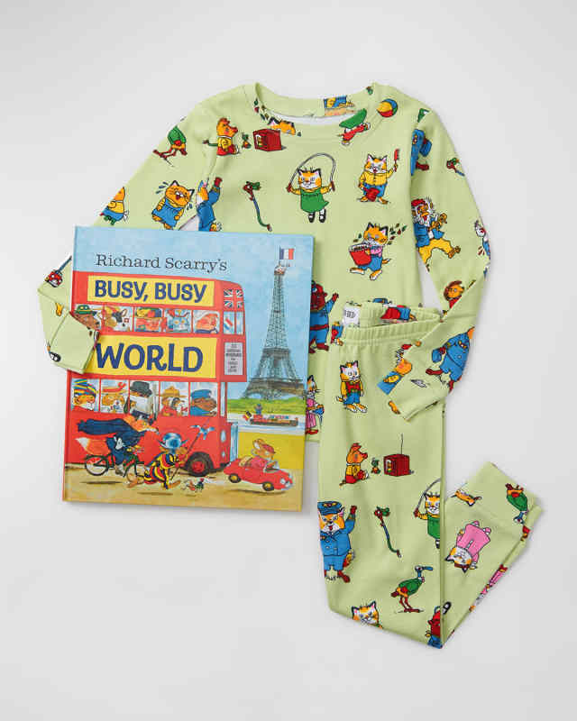 Boy's Richard Scarry's Busy Busy World Book & PJ Gift Set, Size 2-