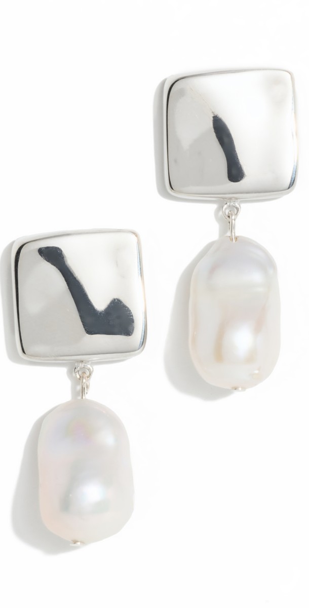 AGMES Baroque Luca Earrings Silver