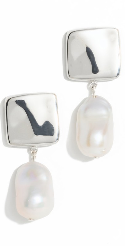 AGMES Baroque Luca Earrings Silver