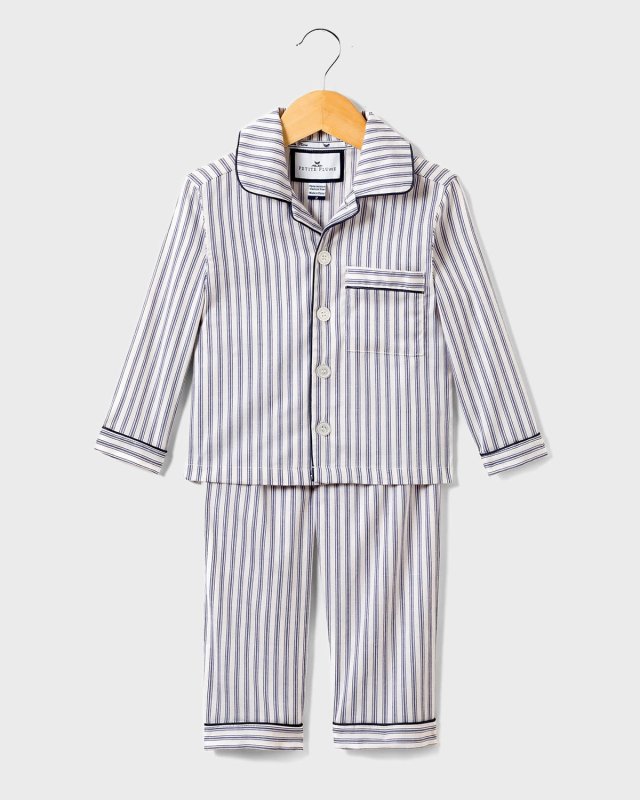 French Ticking Pajama Set, Size 2-10