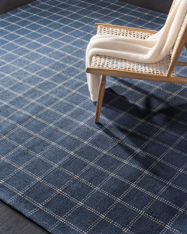 Tamworth Check Hand-Woven Rug, 9' x 12'