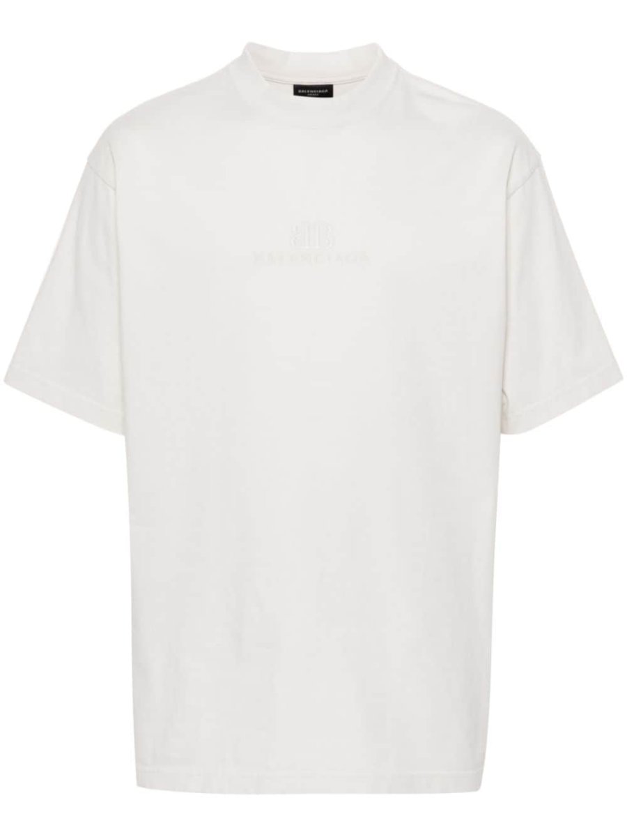 logo-embroidered cotton T-shirt