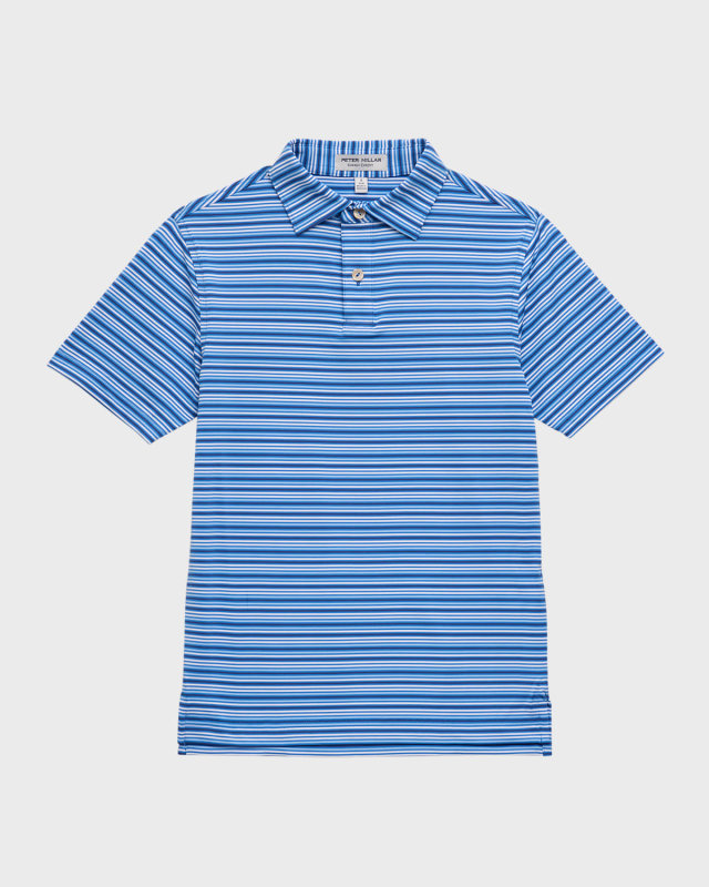 Boy's Clifton Striped Performance Jersey Polo Shirt, Size XS-X