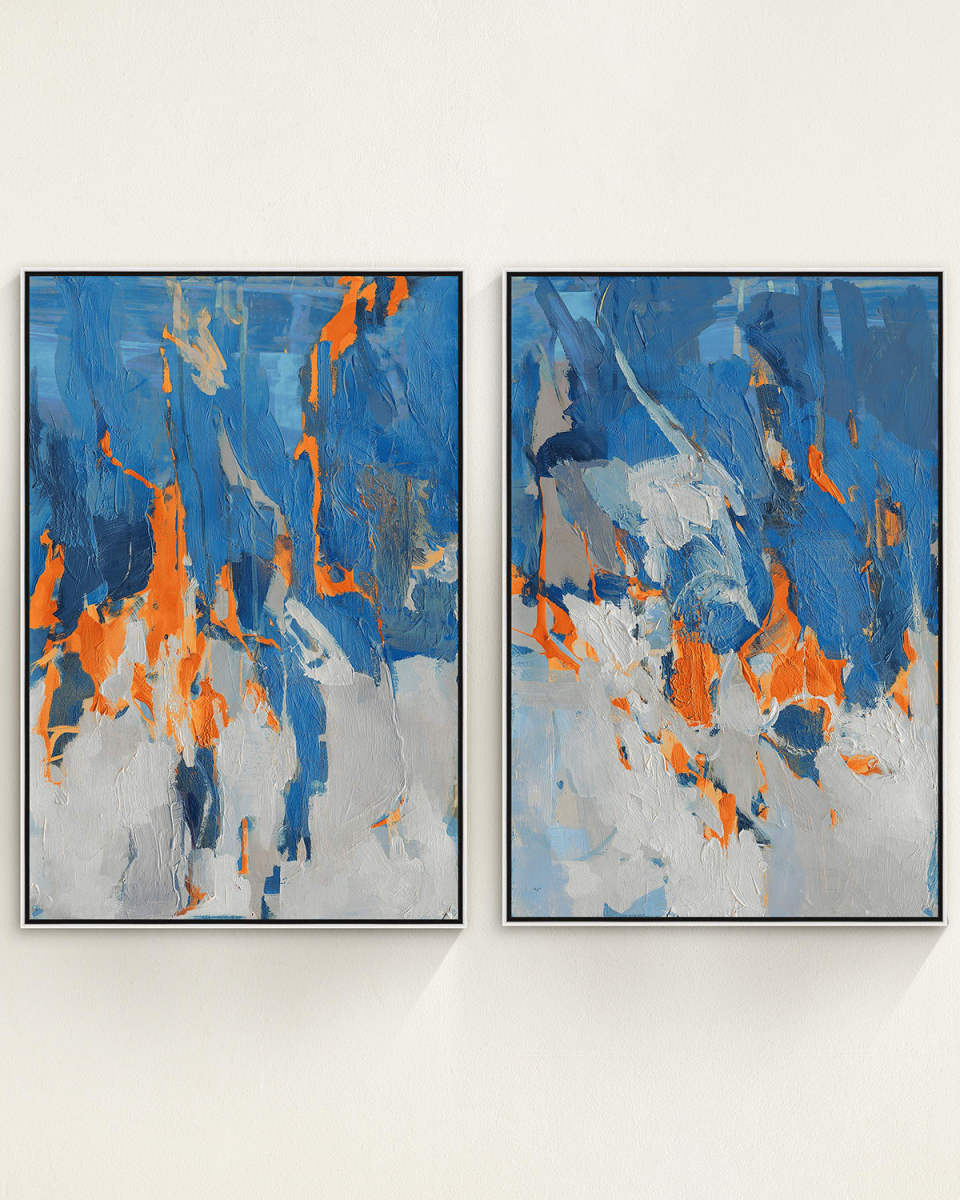 "Revelation" Framed Giclees by Michel Smith Boyd, 38" x 56" - Set of 2