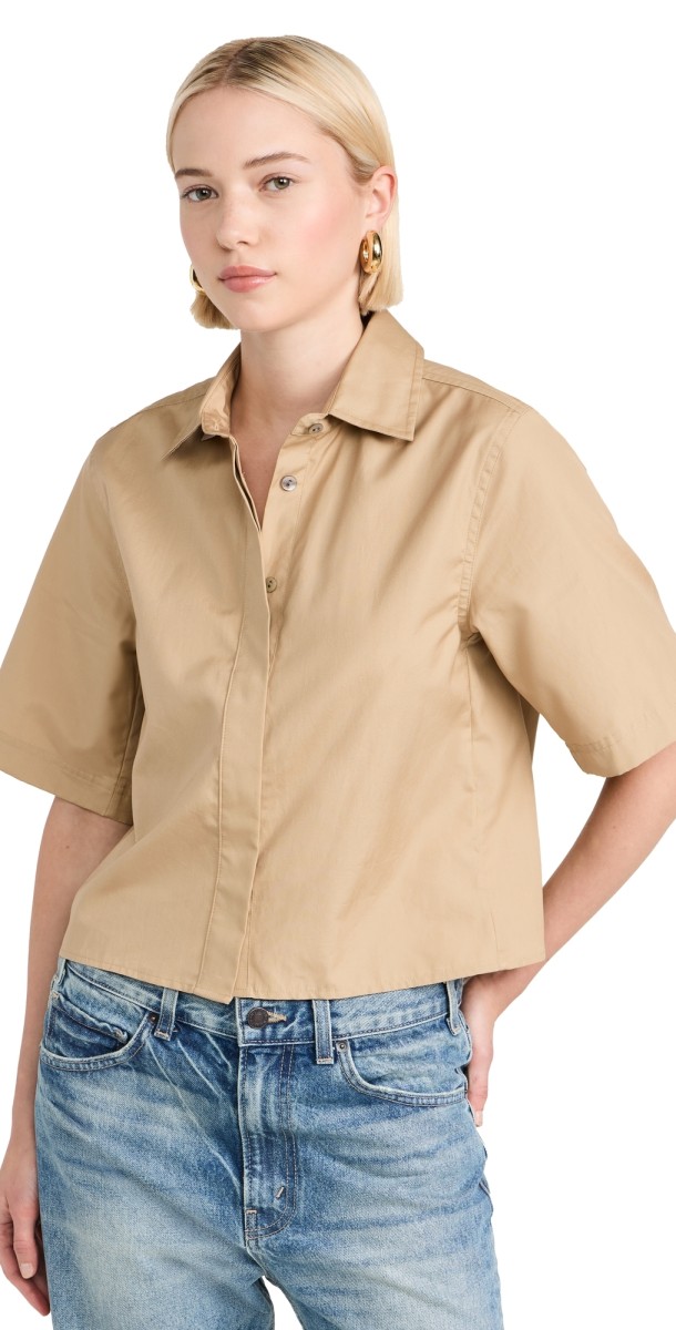Vince Cropped Shirt Cliffside