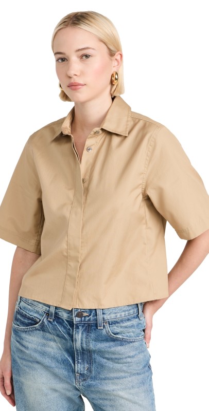 Vince Cropped Shirt Cliffside