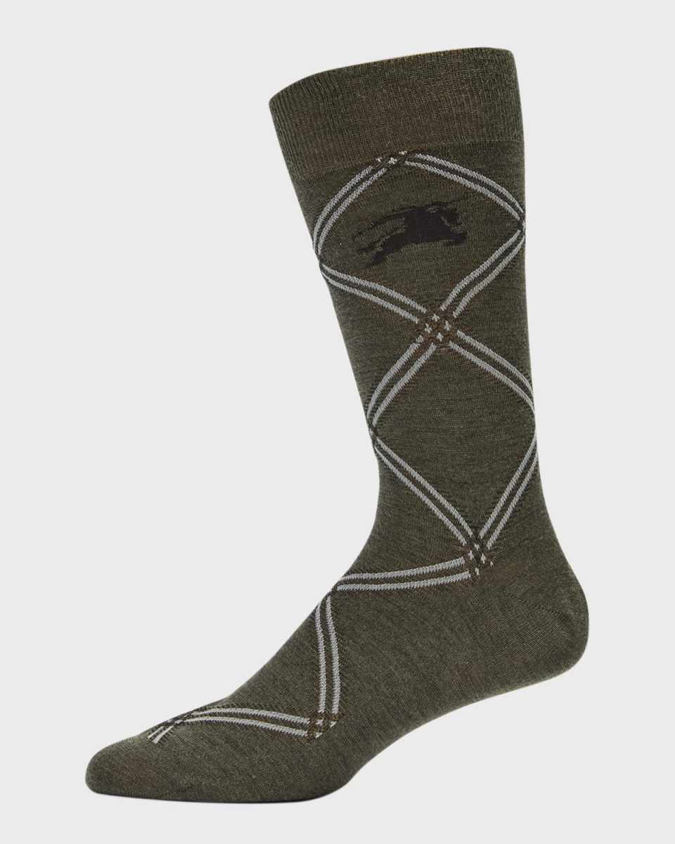 Men's Jacquard EKD Check Crew Socks