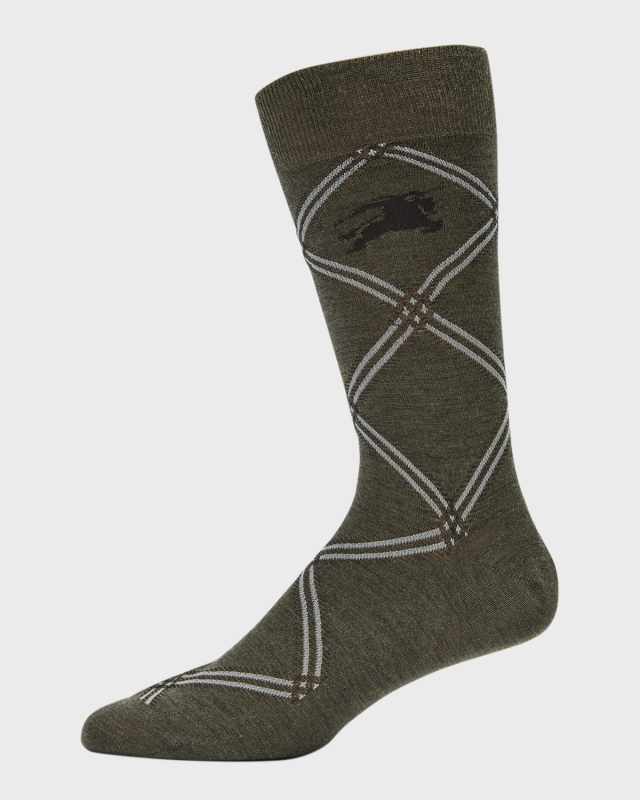 Men's Jacquard EKD Check Crew Socks
