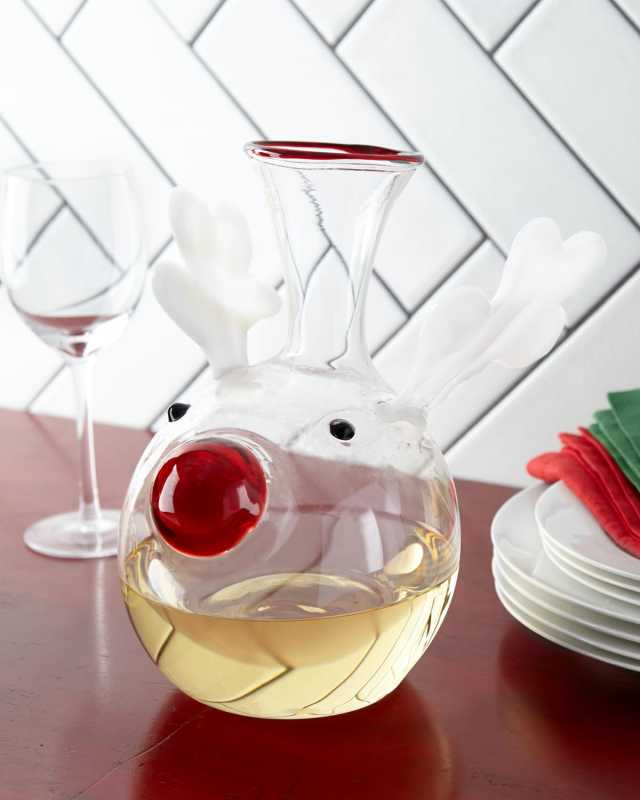 Red-Nosed Reindeer Decanter