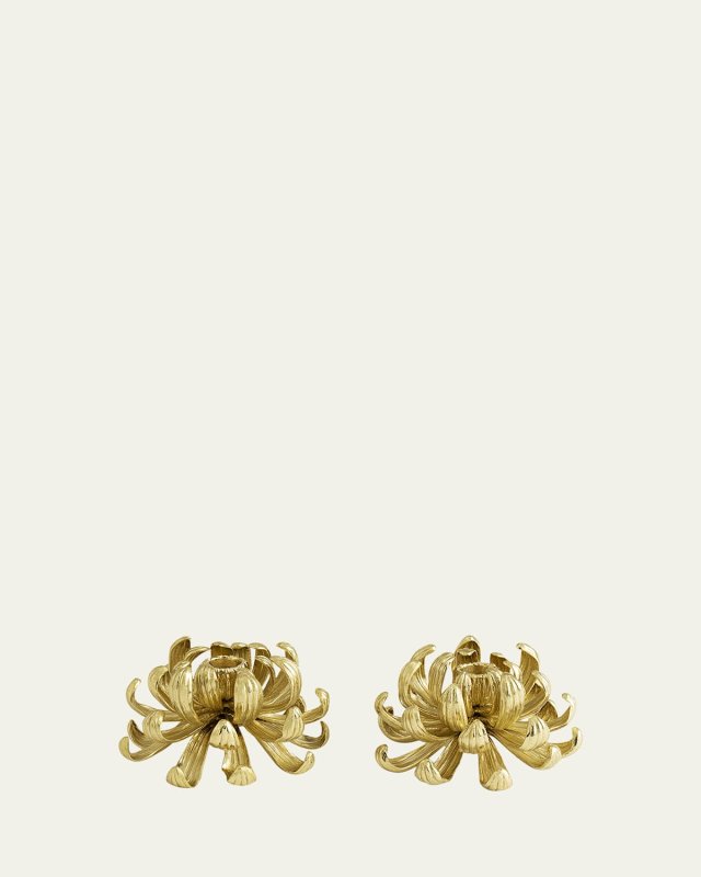 Dahlia Candle Holders, Set of 2