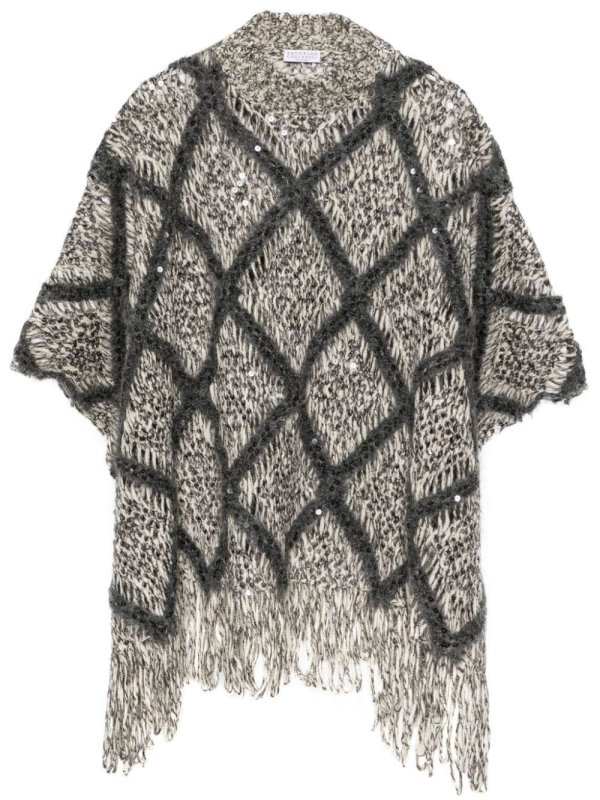 sequin-embellished poncho