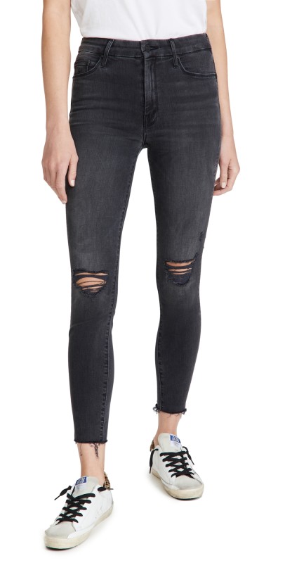 MOTHER The Looker Ankle Fray Jeans Burning Out Lanterns