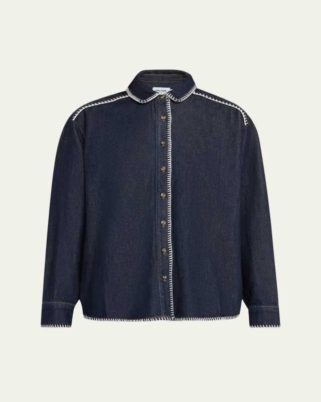 Western Long-Sleeve Denim Shirt