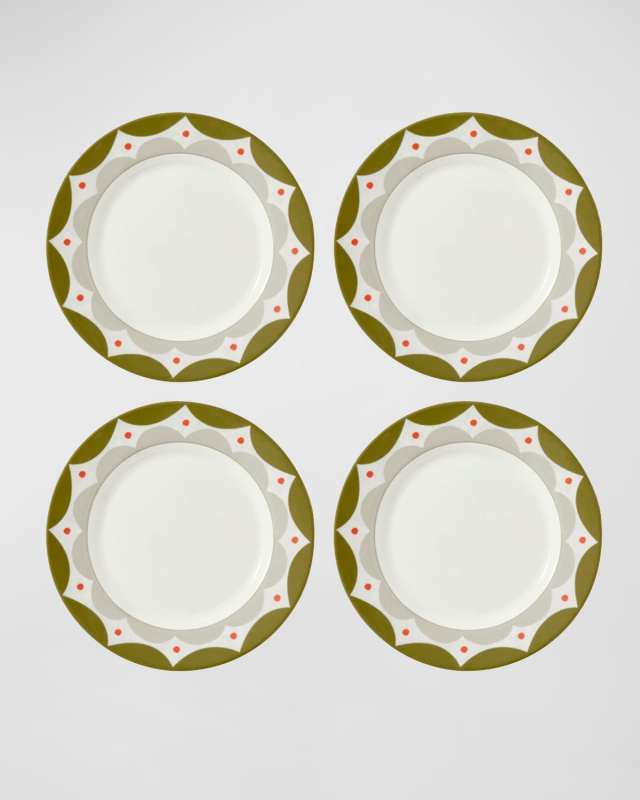 Geo Dinner Plates, Set of 4