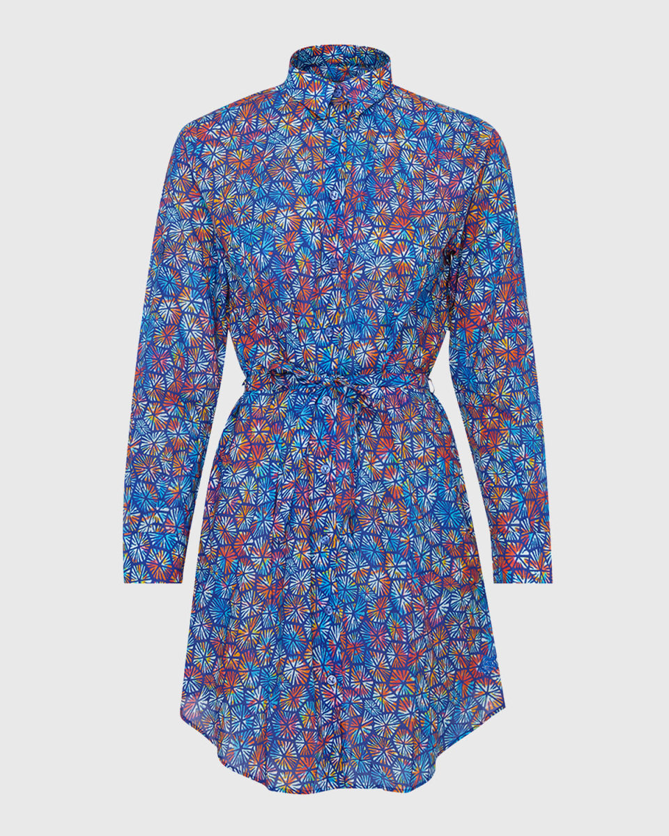 Carapaces Cotton Voile Mini Shirtdress