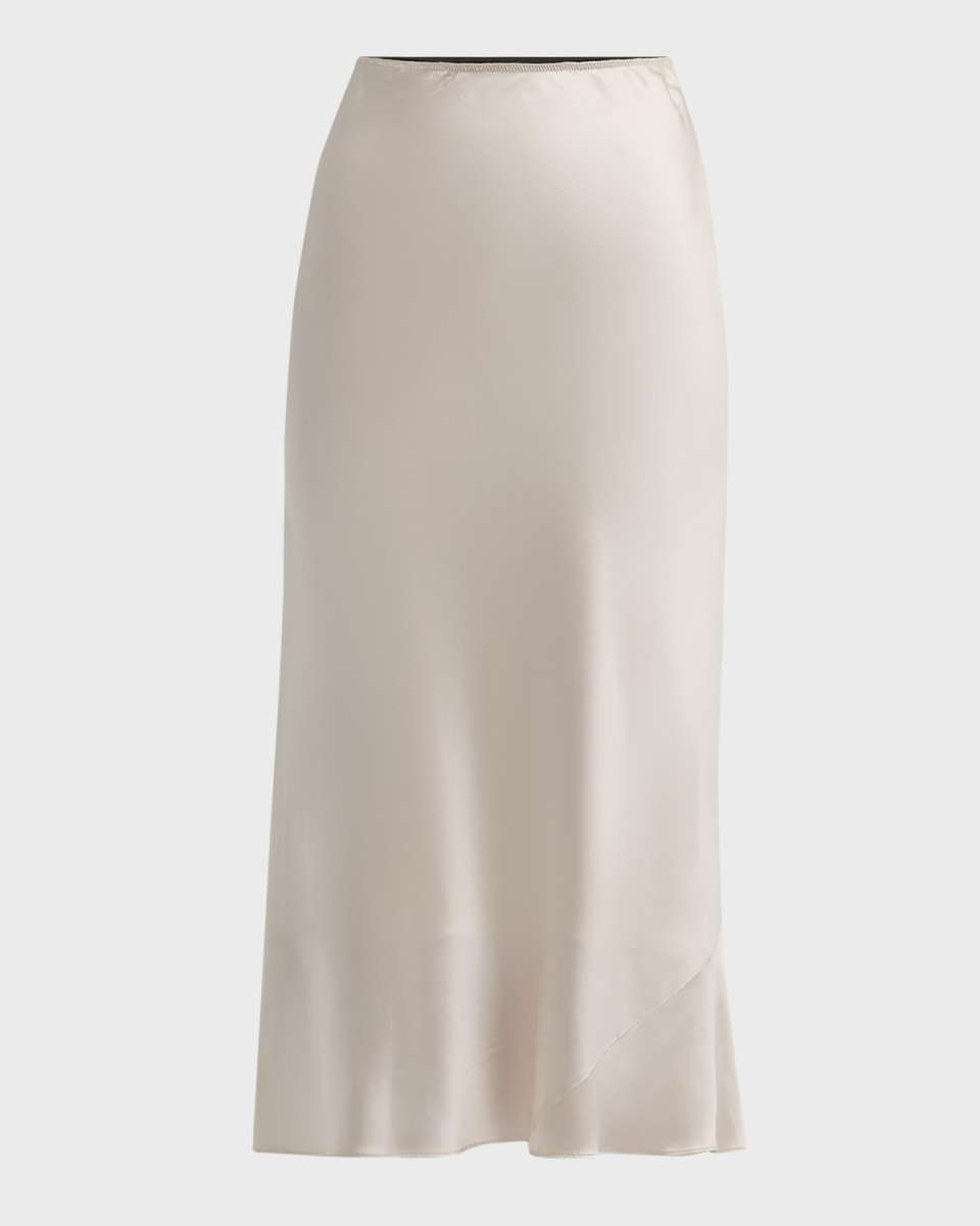 Sense of Shine Satin Midi Skirt