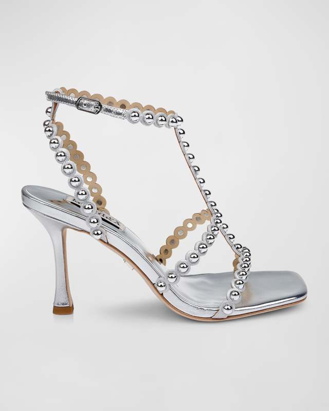 Camilia Dome Stud T-Strap Sandals