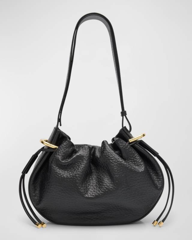 Tilda Ruched Leather Crossbody Bag