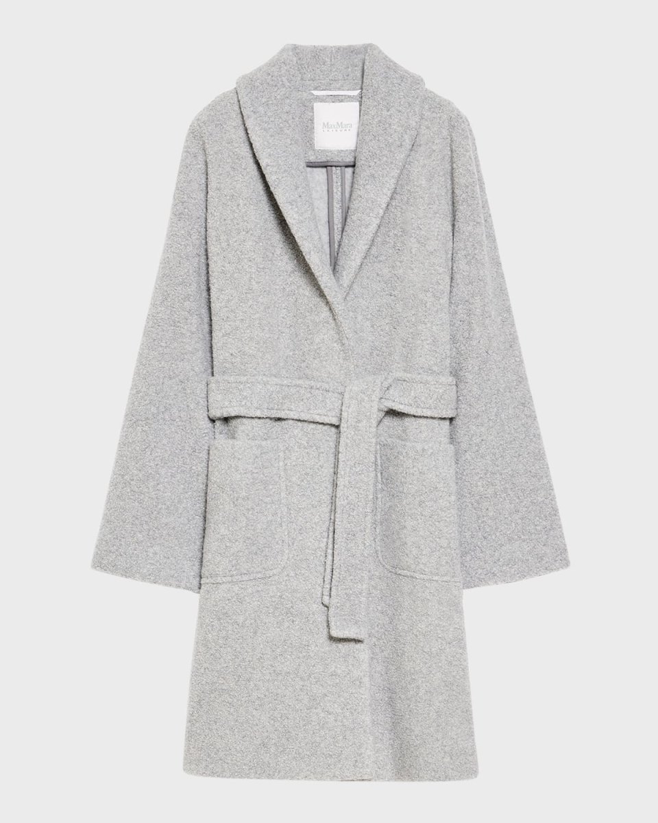 Dafne Shawl-Collar Boucle Coat