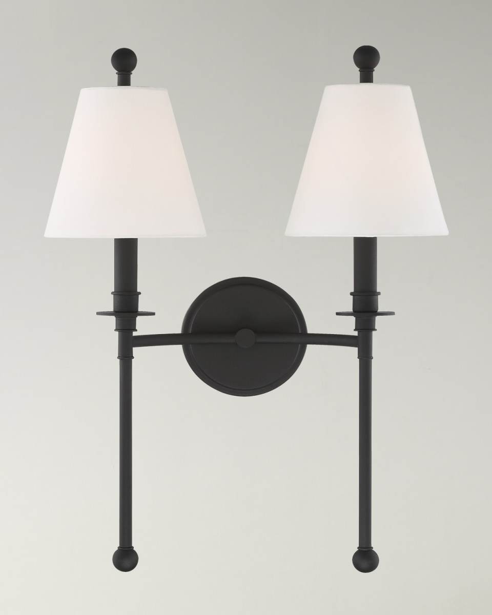 Riverdale 2-Light Black Forged Wall Mount