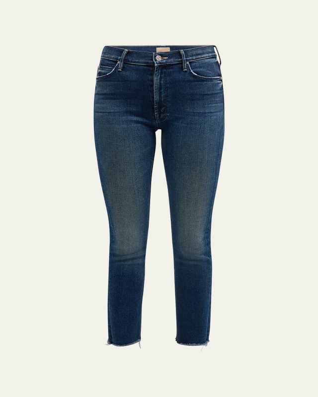 The Mid-Rise Dazzler Ankle Fray Jeans