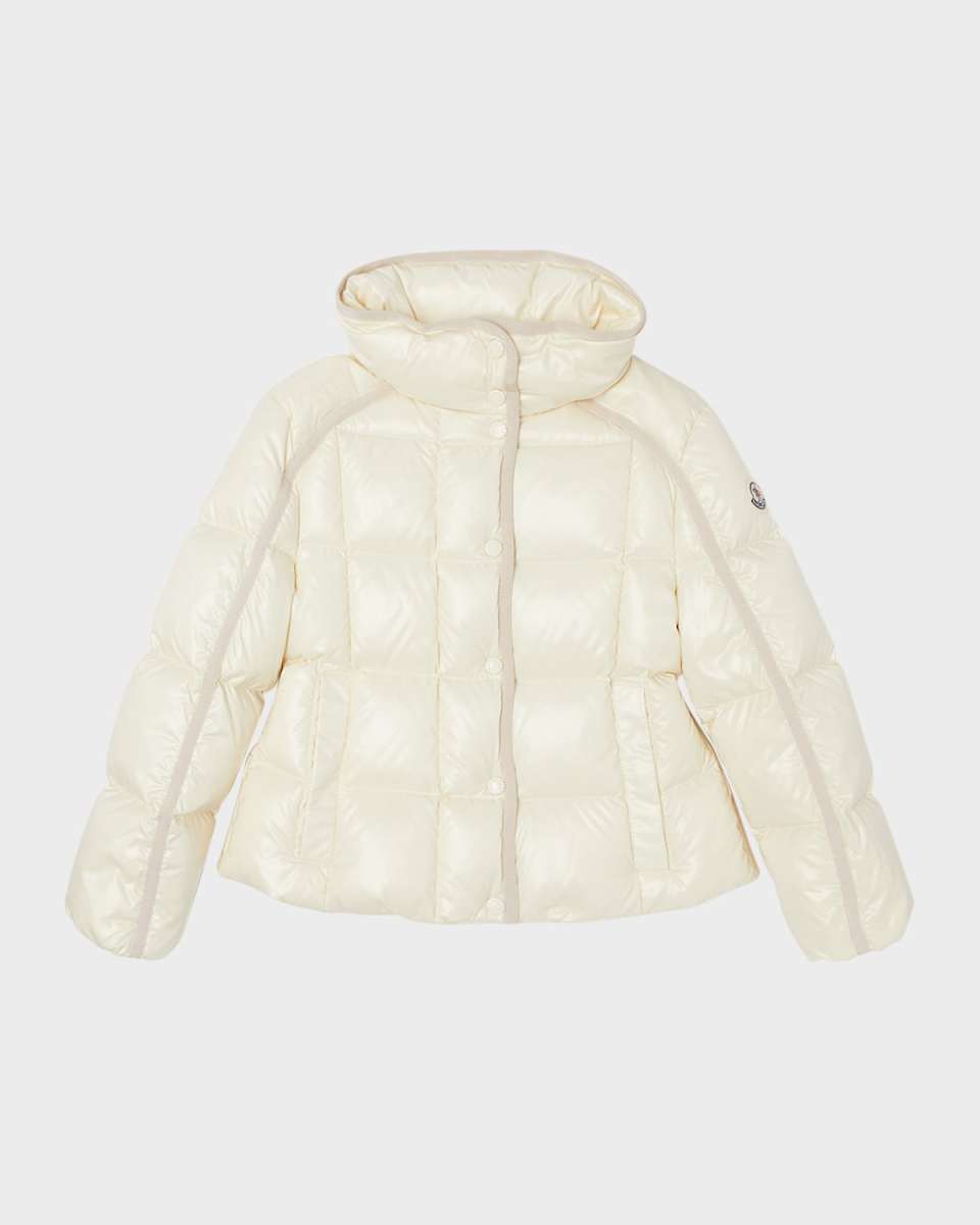 Girl's Sleat Puffer Jacket W/ Contrast Trim, Size 8-14