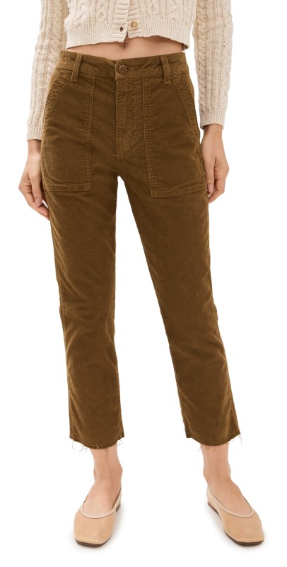 AMO Corduroy Easy Army Trousers Walnut