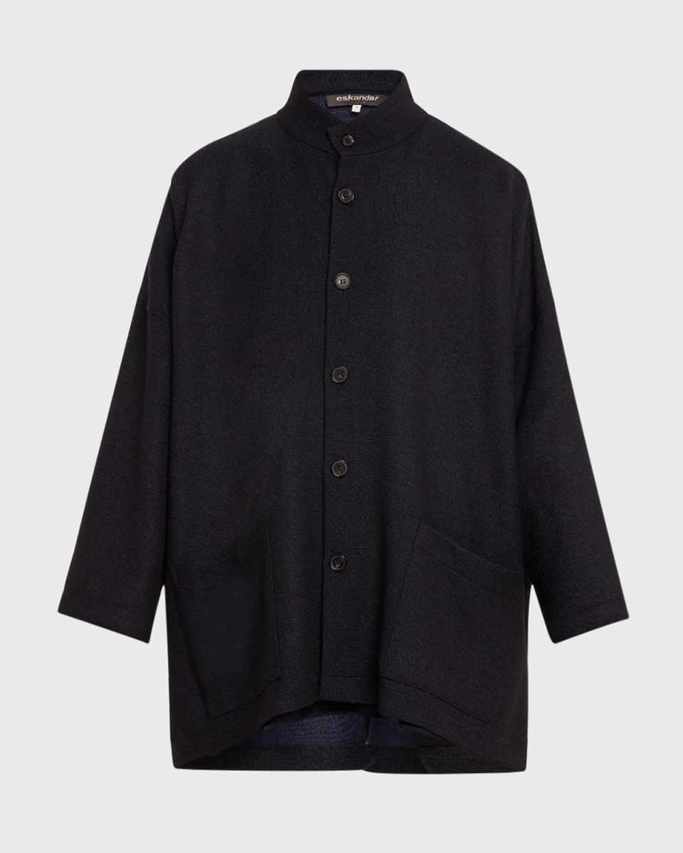 Wide Open Stand Collar Jacket (Long Length)